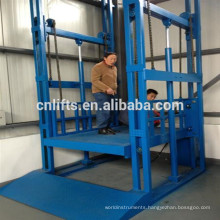 Good efficiency guide rail hydraulic cargo elevator vertical goods lift platform